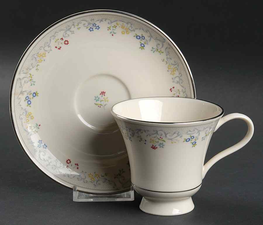Waverly Footed Cup & Saucer Set by Pickard-1