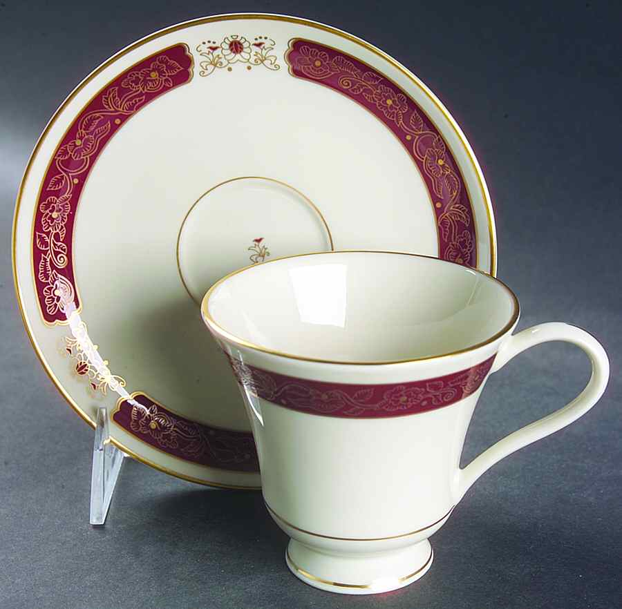 Wellington Footed Cup & Saucer Set by Pickard-1