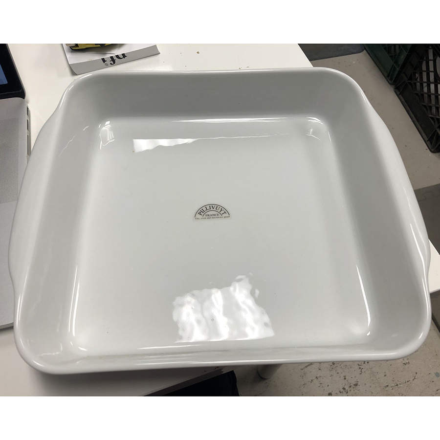 Culinaire White 10" Square Baker by Pillivuyt-1