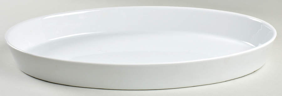 Culinaire White 17" Oval Baker by Pillivuyt-1