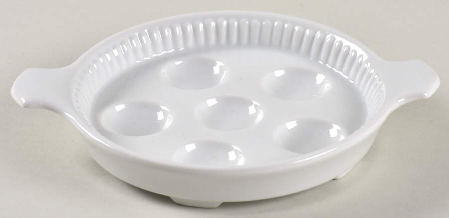 Culinaire White 6 Hole Escargot/Snail Dish by Pillivuyt-1