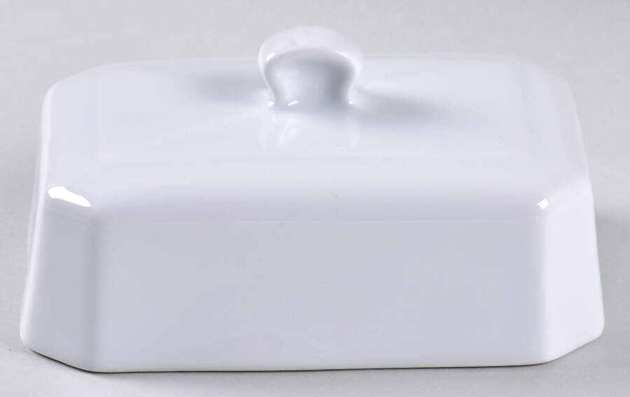 Culinaire White Lid for 1/2 Pound Butter Dish by Pillivuyt-1