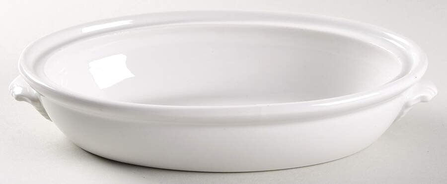 Culinaire White 1.5 Pint Oval Covered Casserole No Lid by Pillivuyt-1
