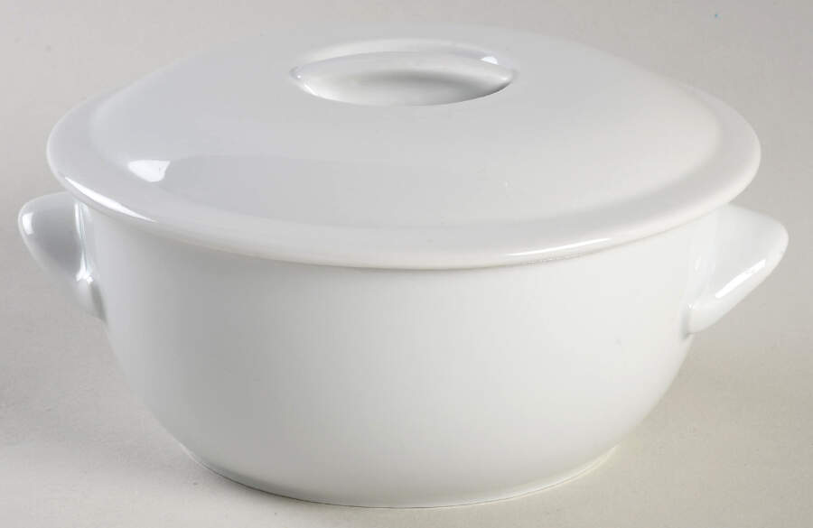 Culinaire White Individual Casserole & Lid by Pillivuyt-1