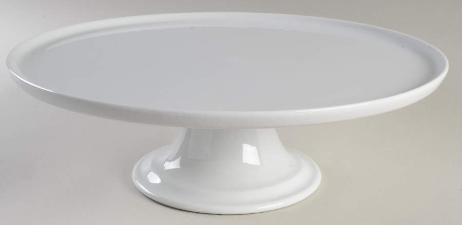 Culinaire White 14" Diameter Pedestal Cake Stand by Pillivuyt-1