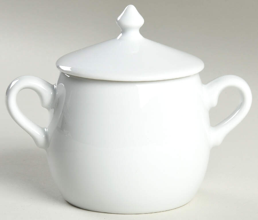 Culinaire White Sugar Bowl & Lid by Pillivuyt-1