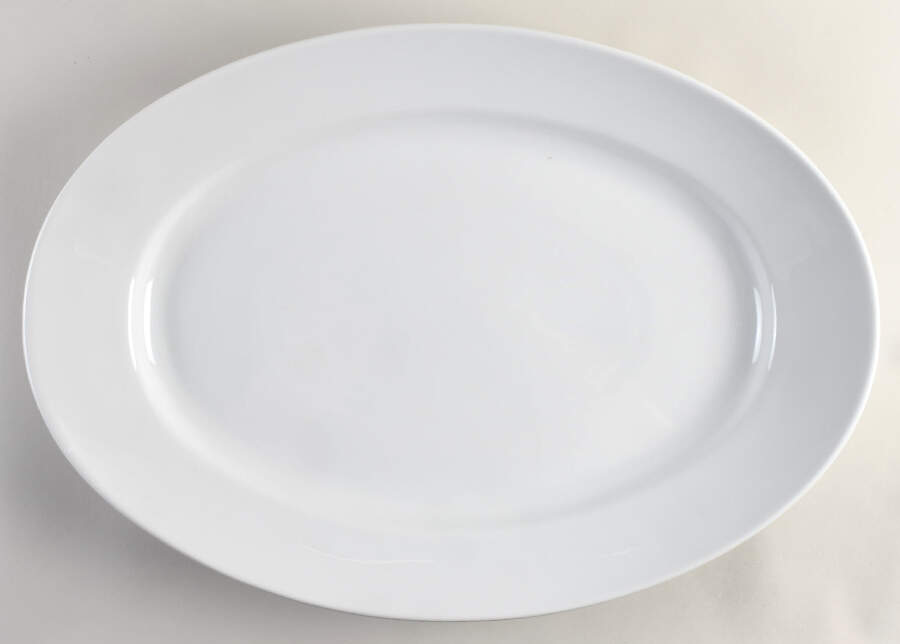 Culinaire White 21" Oval Serving Platter by Pillivuyt-1
