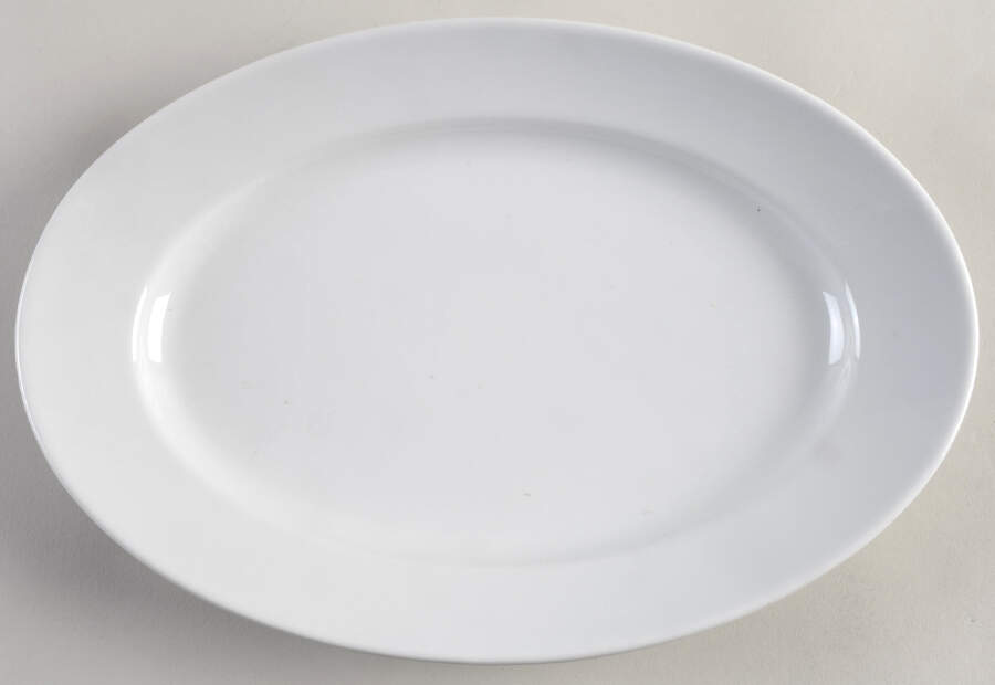 Culinaire White 12" Oval Serving Platter by Pillivuyt-1