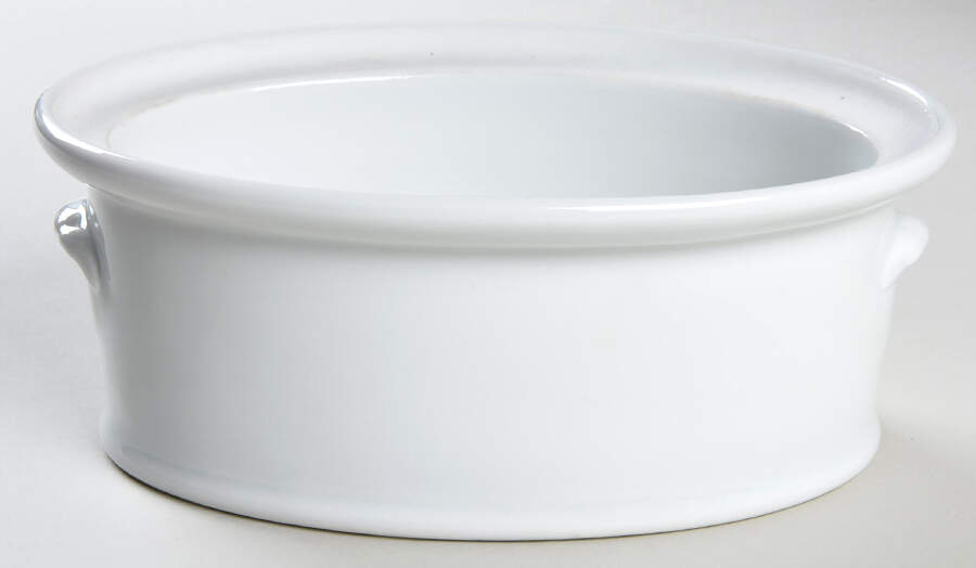 Culinaire White 1.5 Pint Oval Covered Casserole No Lid by Pillivuyt-1