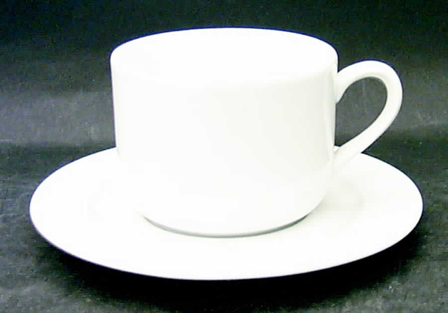 Culinaire White Flat Cup & Saucer Set by Pillivuyt-1