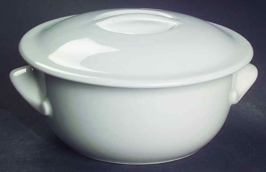 Culinaire White Individual Casserole & Lid by Pillivuyt-1