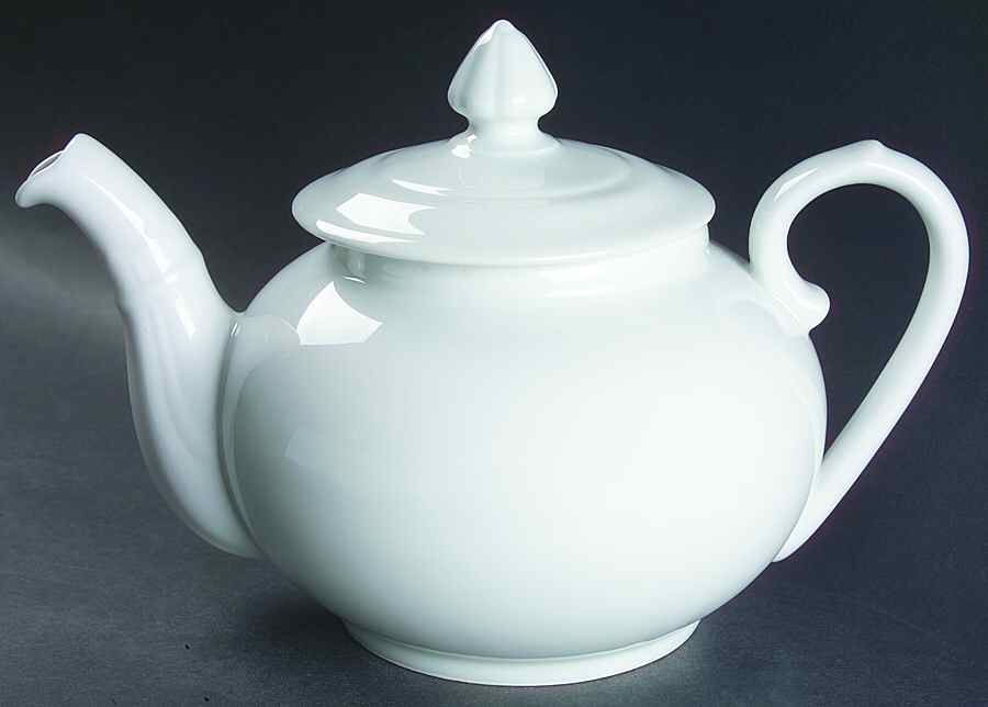 Culinaire White (4 Pc) Coffee Pot & Lid No Drip by Pillivuyt-1