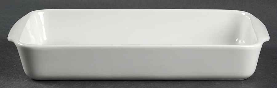 Culinaire White 10" Rectangular Baker by Pillivuyt-1