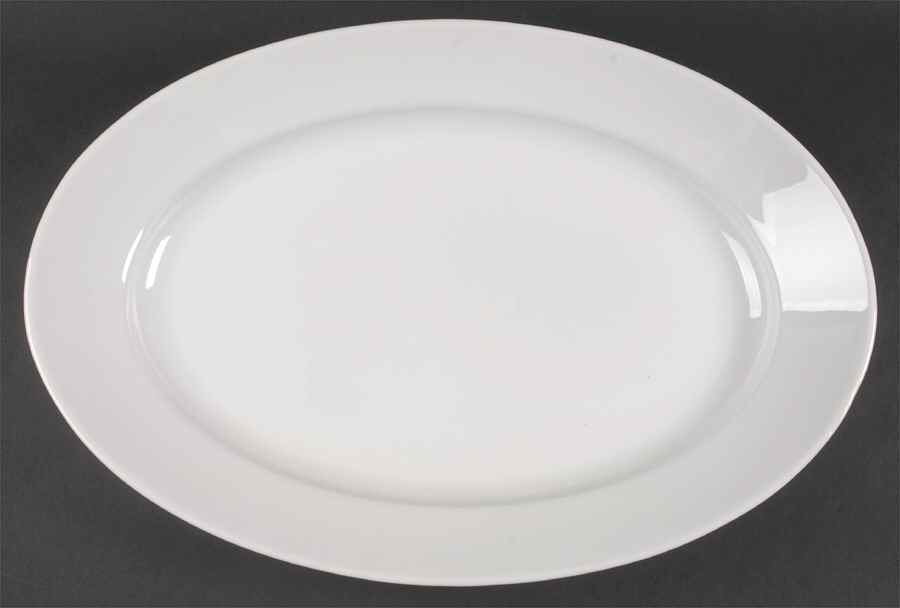 Culinaire White 18" Oval Serving Platter by Pillivuyt-1