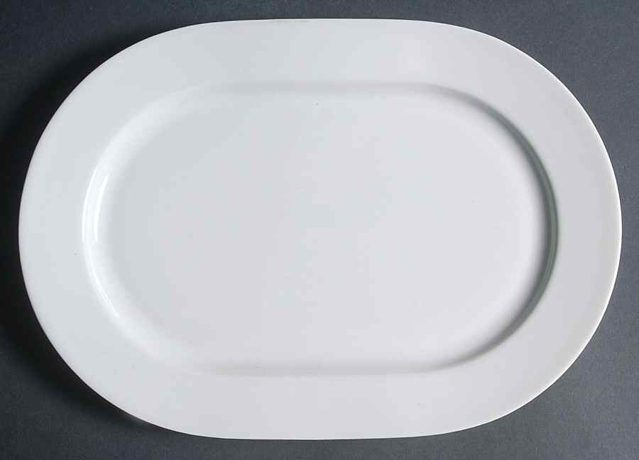 Culinaire White 12" Oval Serving Platter by Pillivuyt-1