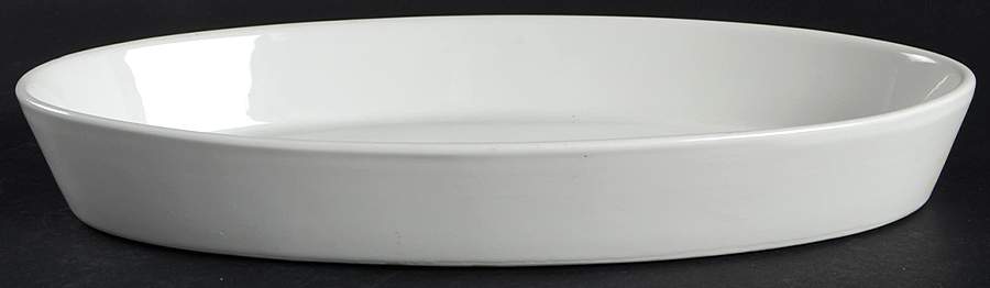 Culinaire White 13" Oval Baker by Pillivuyt-1