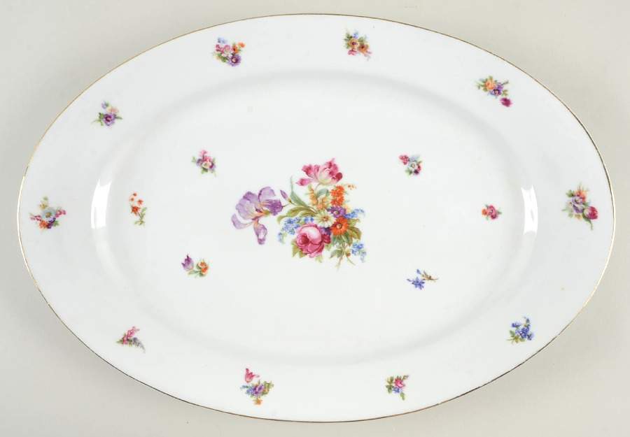 Dresden 17" Oval Serving Platter by Pirkenhammer-1