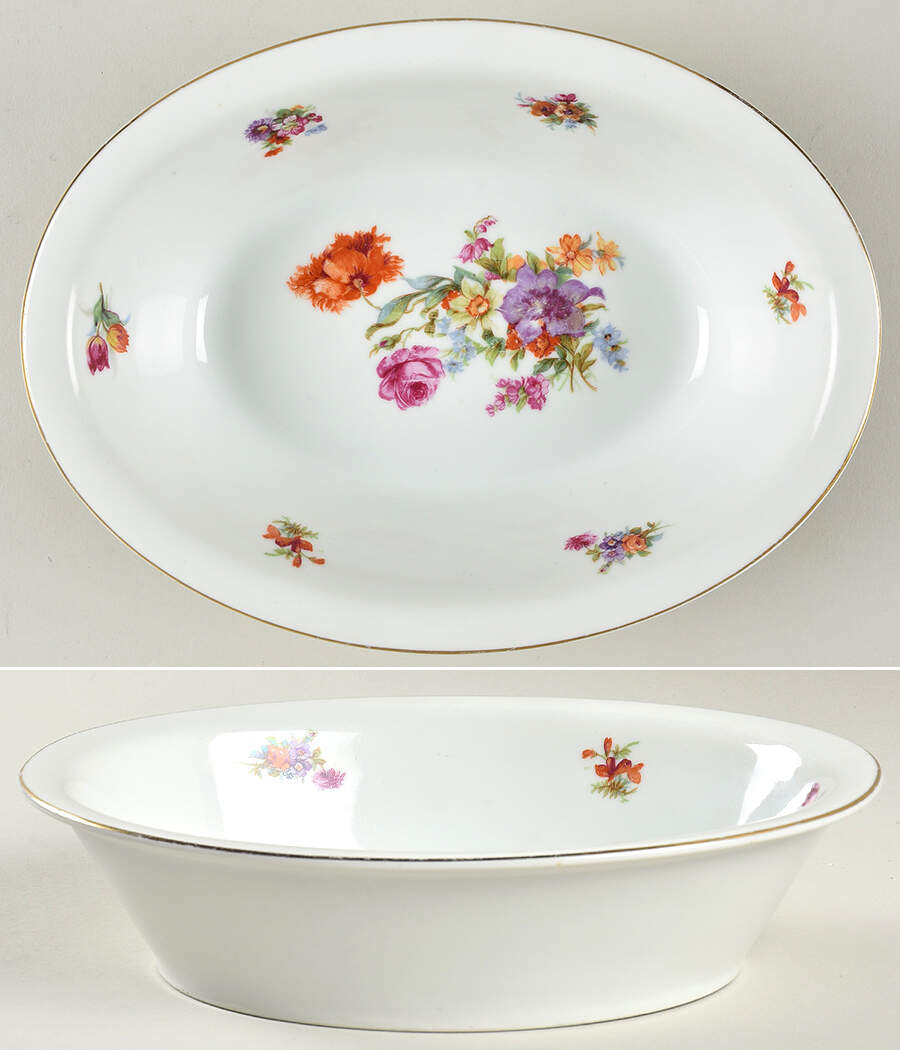 Dresden 9" Oval Vegetable Bowl by Pirkenhammer-1