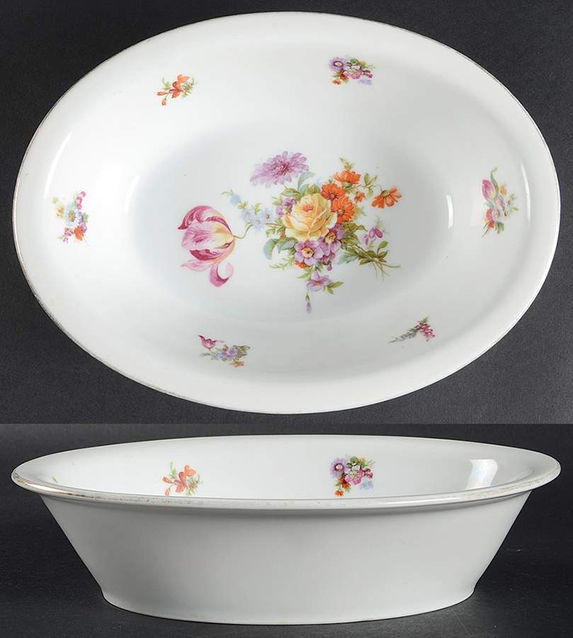 Dresden 9" Oval Vegetable Bowl by Pirkenhammer-1