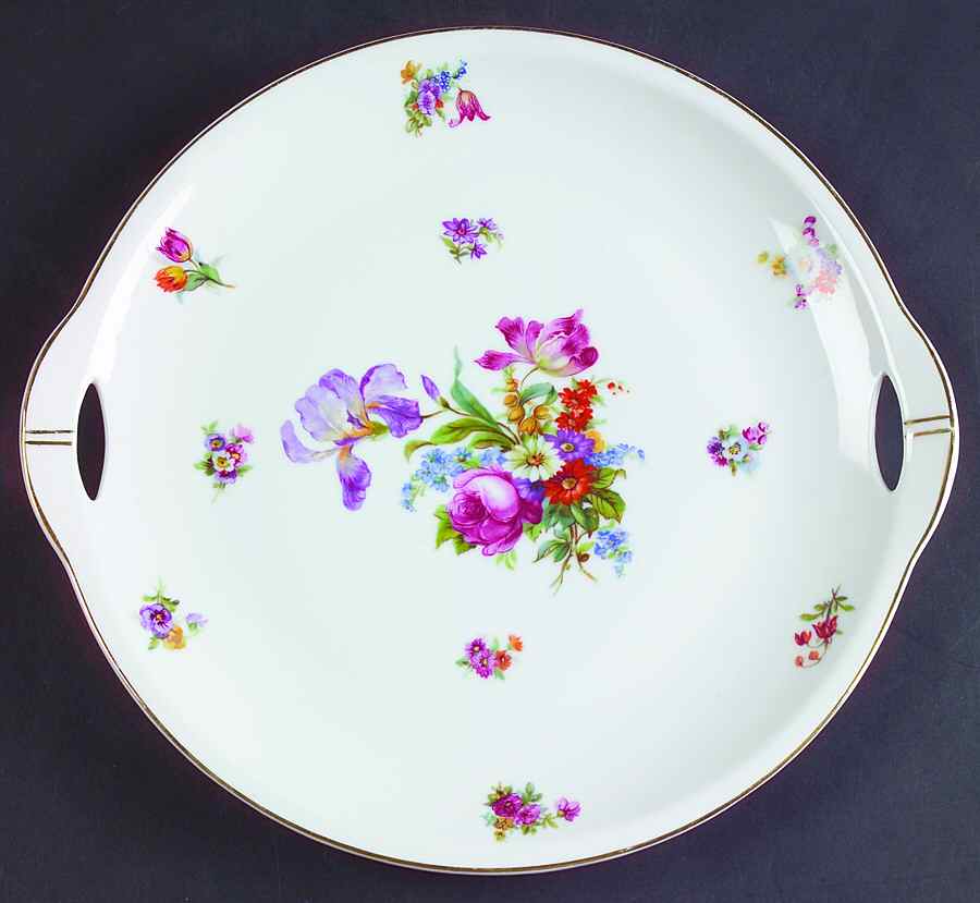Dresden Handled Cake Plate by Pirkenhammer-1