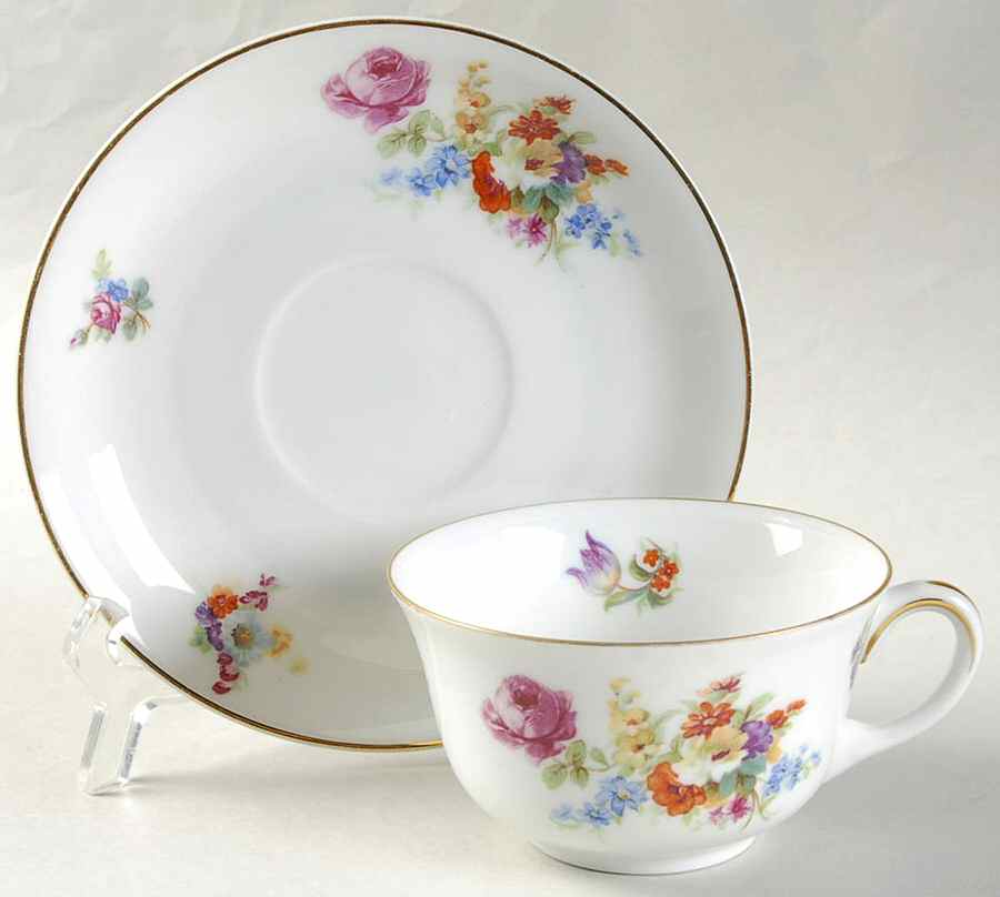 Dresden Flat Cup & Saucer Set by Pirkenhammer-1