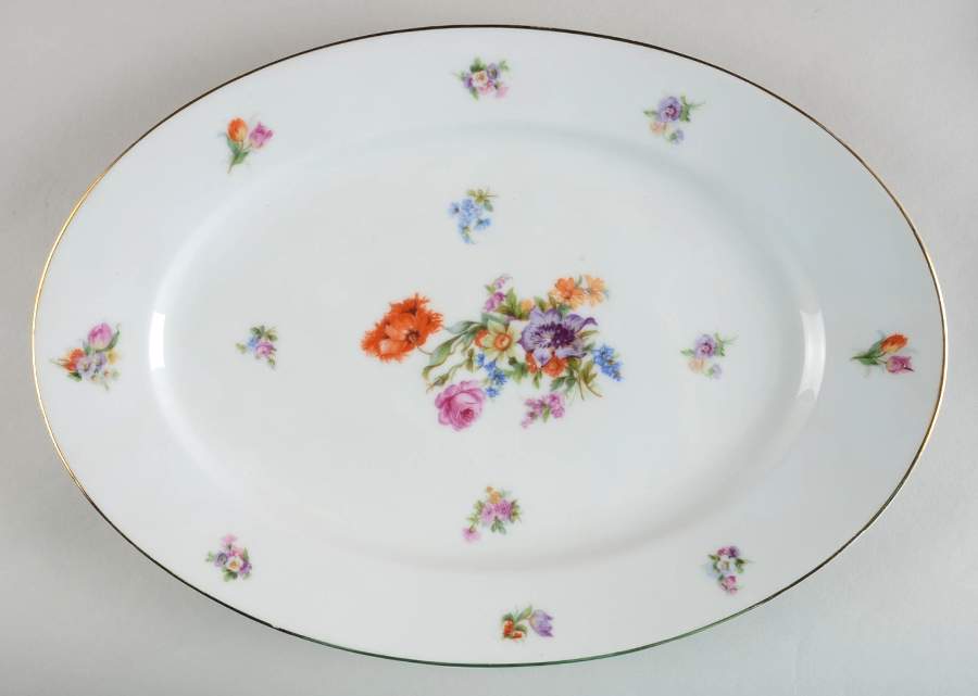Dresden 14" Oval Serving Platter by Pirkenhammer-1