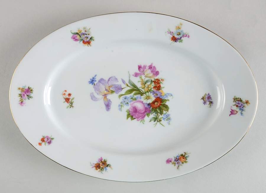 Dresden 11" Oval Serving Platter by Pirkenhammer-1
