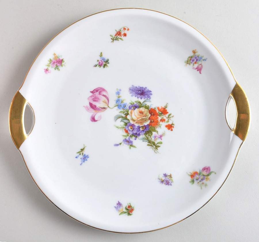 Dresden Handled Cake Plate by Pirkenhammer-1