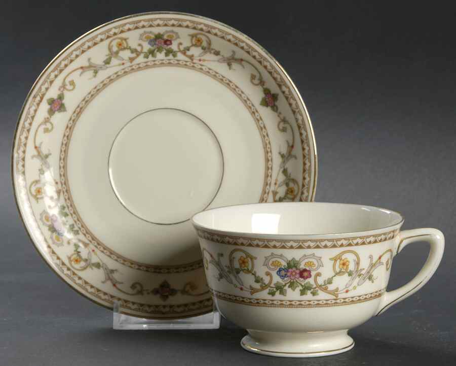 Persian Footed Cup & Saucer Set by Pirkenhammer-1