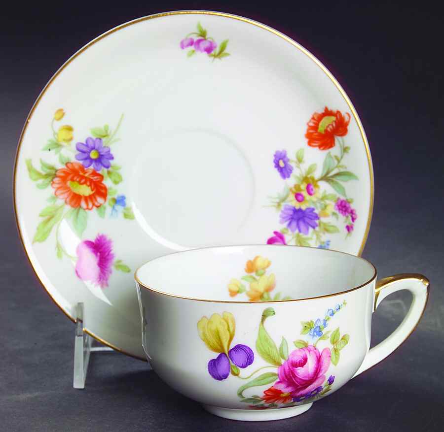11281 Flat Cup & Saucer Set by Pirkenhammer-1