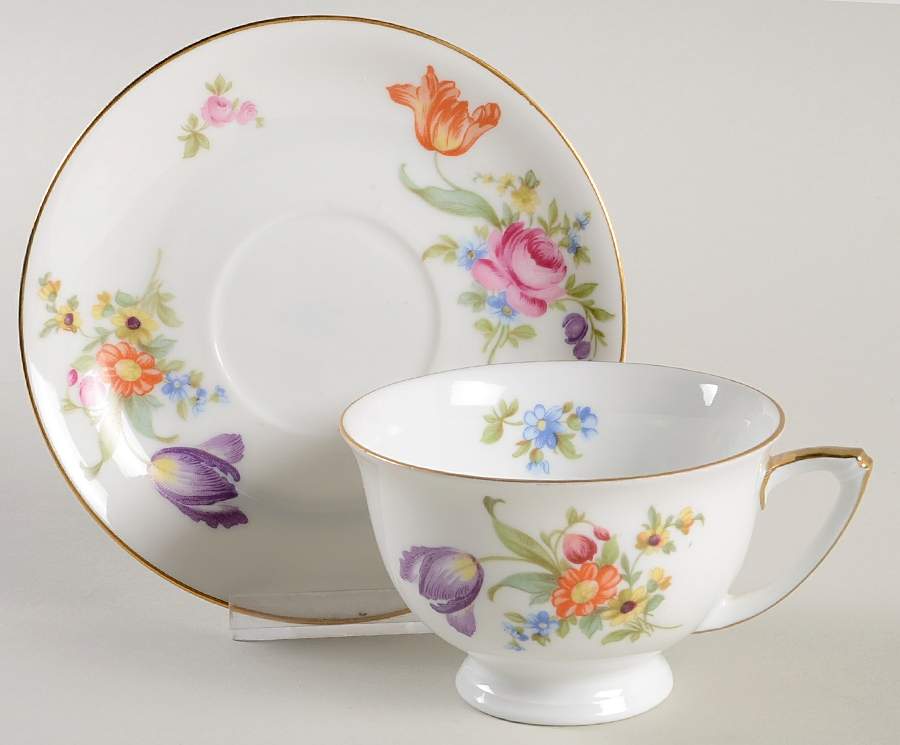 11281 Footed Cup & Saucer Set by Pirkenhammer-1