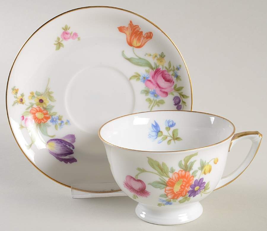 11281 Footed Cup & Saucer Set by Pirkenhammer-1