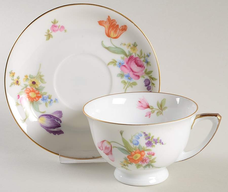 11281 Footed Cup & Saucer Set by Pirkenhammer-1