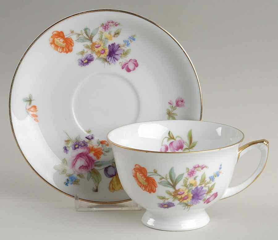11281 Footed Cup & Saucer Set by Pirkenhammer-1