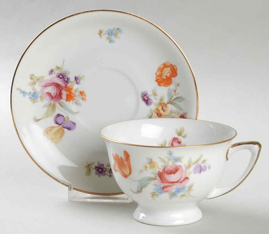 11281 Footed Cup & Saucer Set by Pirkenhammer-1
