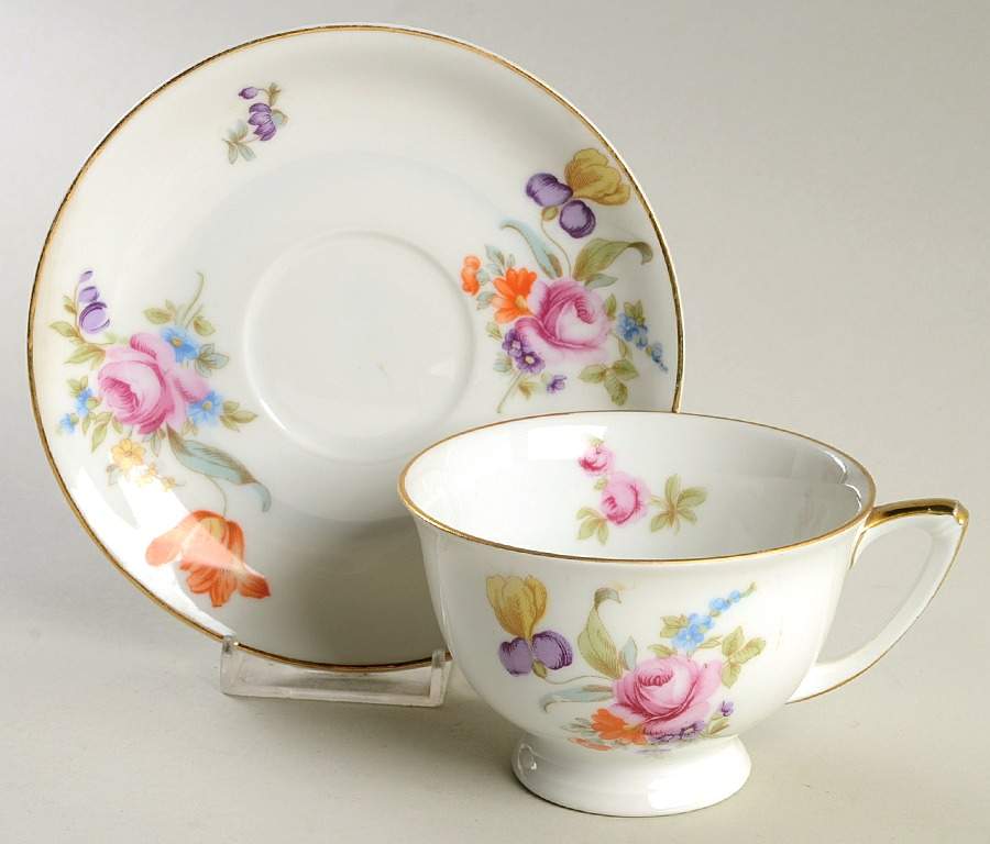 11281 Footed Cup & Saucer Set by Pirkenhammer-1
