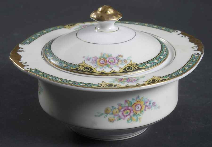 PIR12 (CREAM RIM) Sugar Bowl & Lid by Pirkenhammer-1