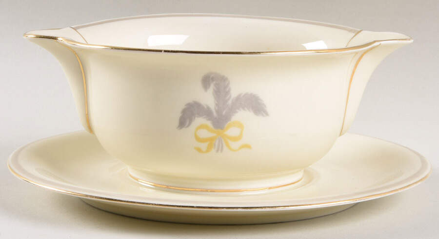 PIR2 Gravy Boat with Attached Underplate by Pirkenhammer-1