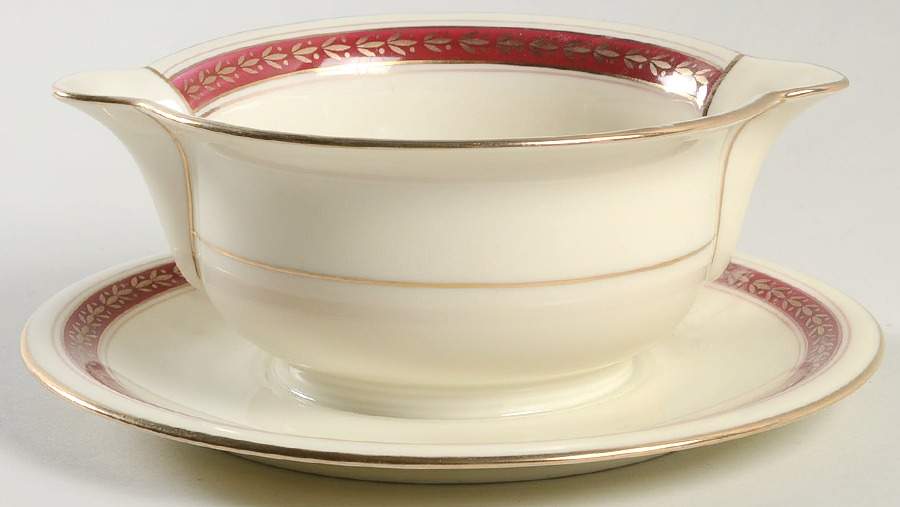 PIR20 Gravy Boat with Attached Underplate by Pirkenhammer-1