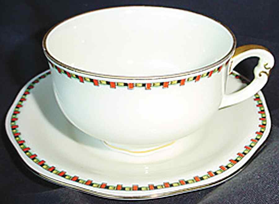 Ribbon Garland Flat Cup & Saucer Set by Pirkenhammer-1