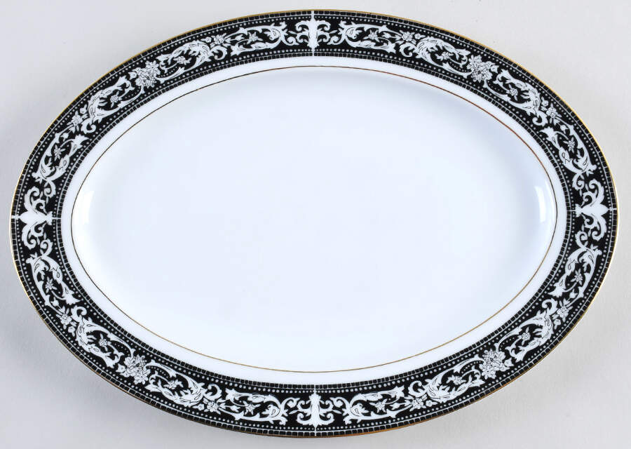 Oxford 14" Oval Serving Platter by Parkleigh-1