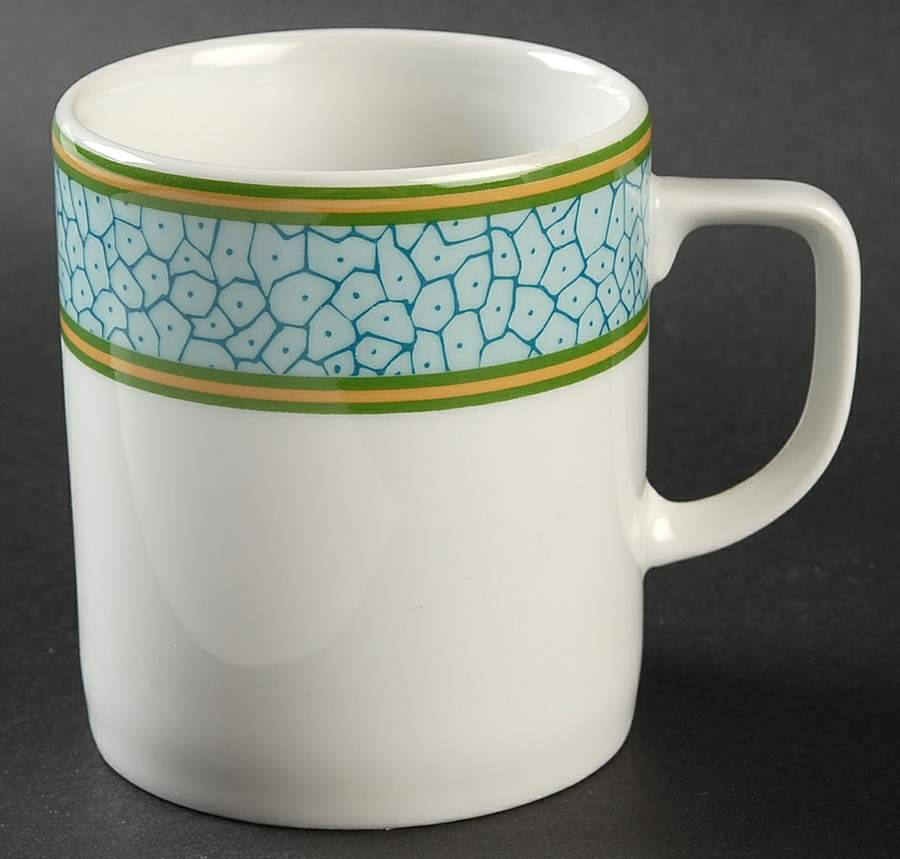 Babylon Blue Mug by Porcelaine de Limoges-1