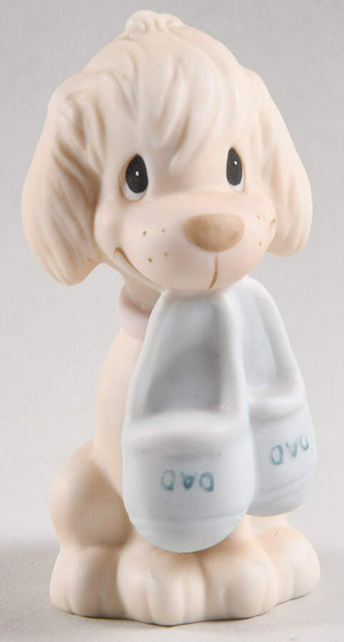 Animal Collection-Dog Unmarked-Dog With Slipper - No Trademark, No Box by Precious Moments-1