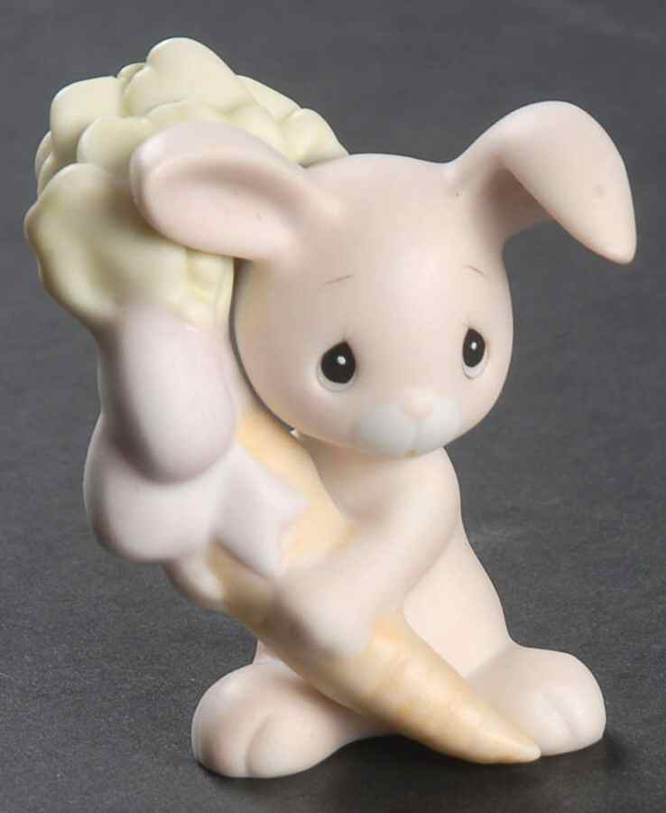 Animal Collection-Rabbit Flame-Bunny With Carrot - Flame Trademark With Box by Precious Moments-1
