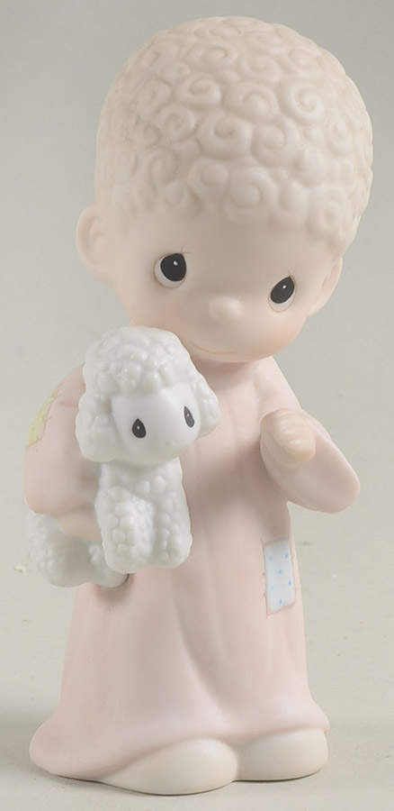 Come Let Us Adore Him-Nativity Olive Branch-Shepherd Holding Lamb - No Box-Olive Branch Mark by Precious Moments-1