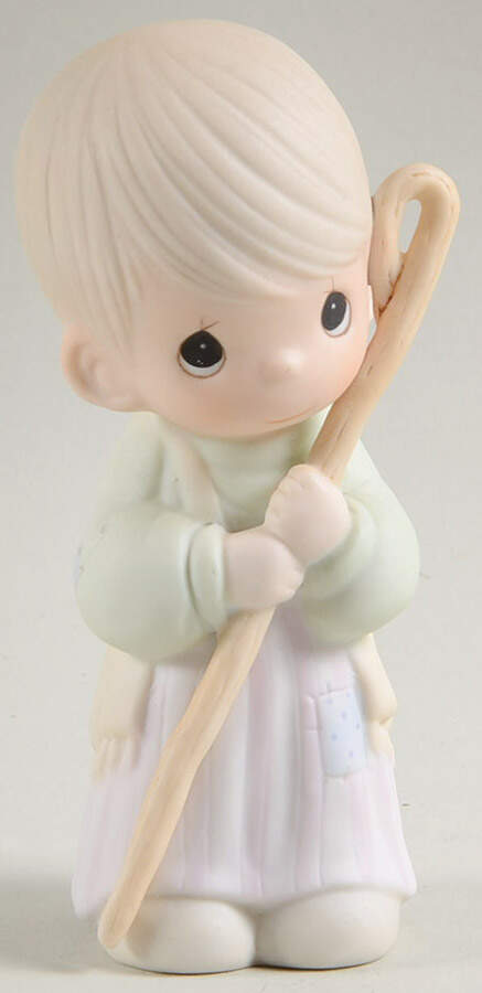 Come Let Us Adore Him-Nativity Flower-Shepherd - No Box-Flower Trademark by Precious Moments-1