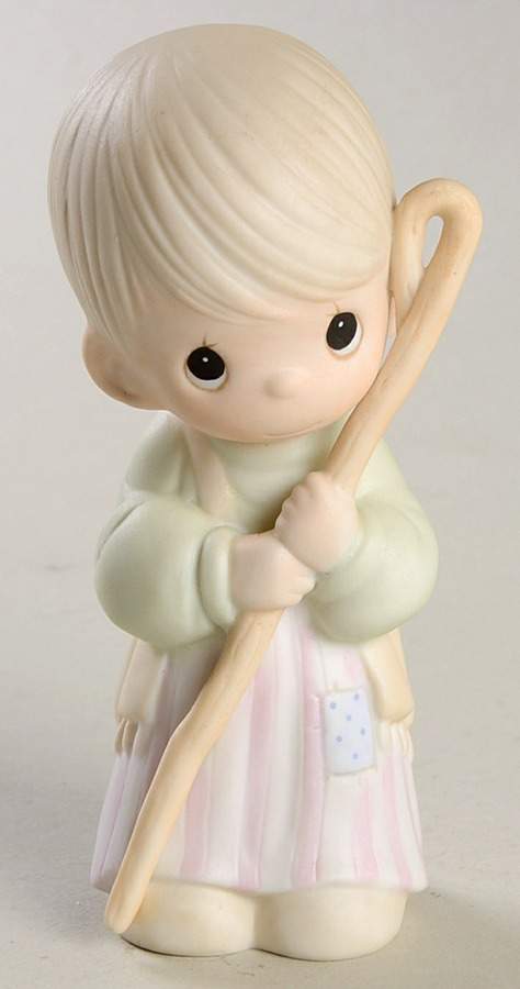 Come Let Us Adore Him-Nativity Olive Branch-Shepherd With Crook - No Box-Olive Branch Mark by Precious Moments-1