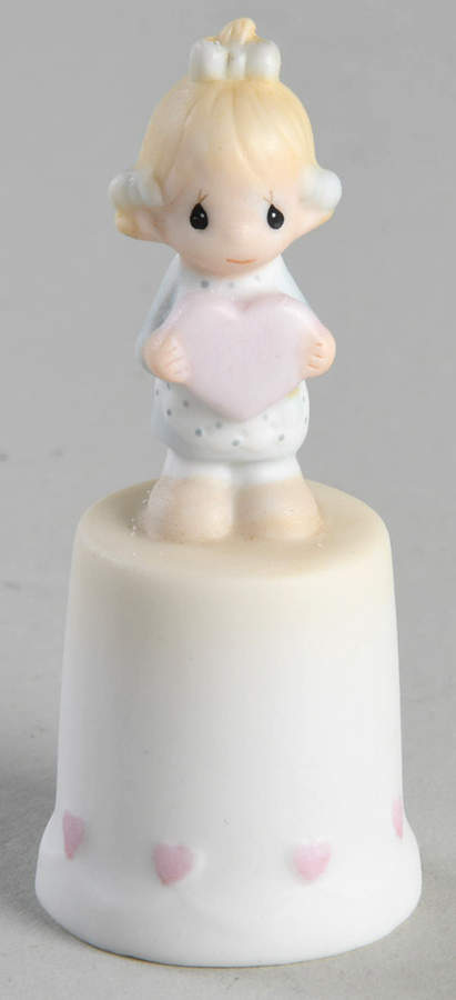 God Is Love Dear Valentine Thimble Dove-God Is Love Dear Valentine - Dove Trademark, No Box by Precious Moments-1