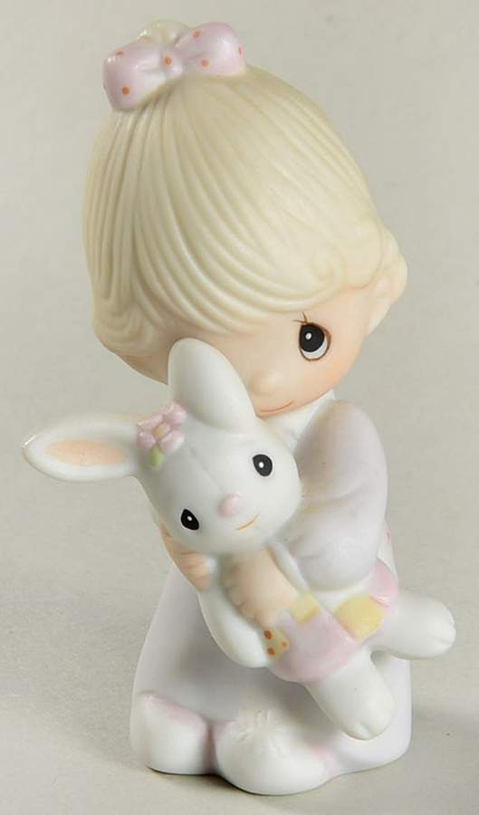 Jesus Loves Me-Girl Flower-Jesus Loves Me-Girl - Flower Trademark, No Box by Precious Moments-1