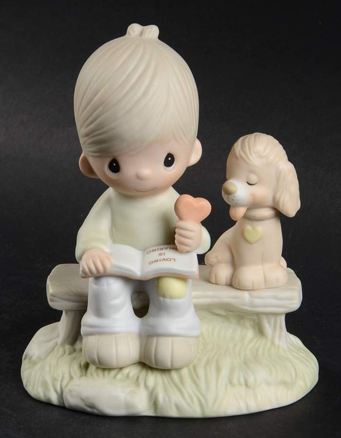 Loving Is Sharing-Boy Flower-Loving Is Sharing - Flower Trademark With Box by Precious Moments-1